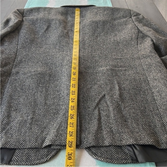Hart Schaffer & Marx‎ Vintage Wool Herringbone Pattern Sports Coat Blazer Jacket - Picture 13 of 15